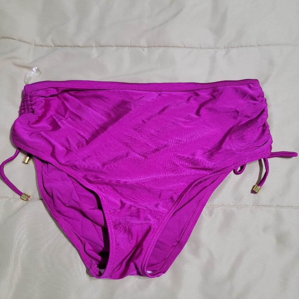 Swim by Chuck Handy High Waisted Hot Pink Bikini Bottoms - Size 12